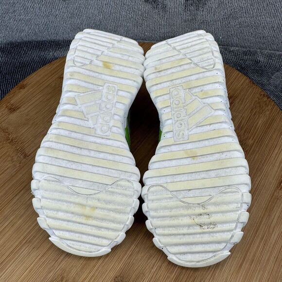 Adidas Running Shoes Kids Size 11K Gray Green Three Stripes Speckled IG2486 - Picture 8 of 10